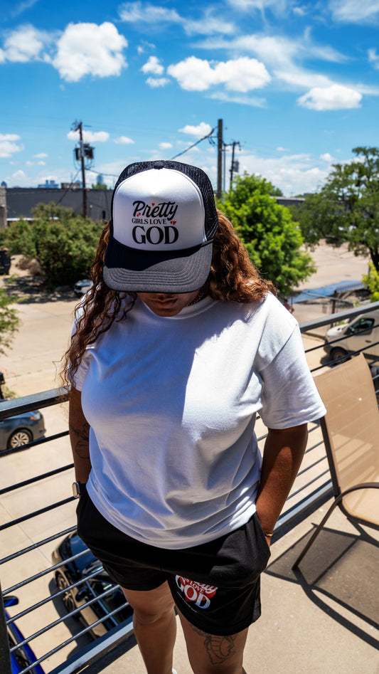 Pretty Girls Love God Trucker Black Hat