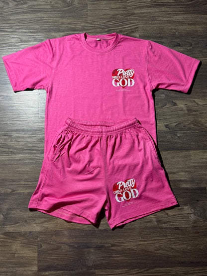 Pre-Sale Pretty Girls Love God Pink Set