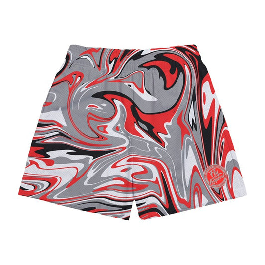 Crimson Smoke Liquid Mesh Shorts